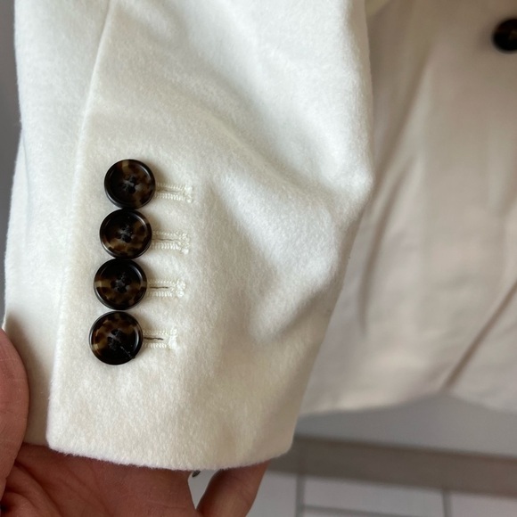 NWOT J. Crew Double-Breasted Topcoat Coat Italian Wool-Cashmere Blend Ivory 16 - Picture 13 of 13